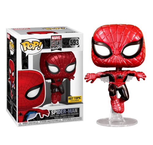 Человек-паук первое появление со стикером (Spider-Man First Appearance Metallic (Эксклюзив Hot Topic)) из серии 80 лет Марвел