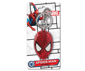 Spider-Man Head Colored Pewter Keychain Monogram из комиксов Marvel