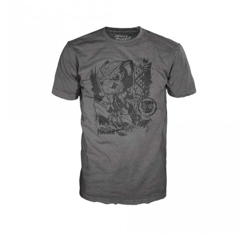 Черная пантера серая футболка (Black Panther Jungle Gray T-Shirt (размер S)) из комиксов Марвел