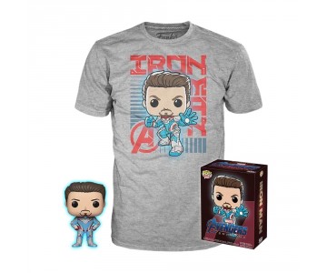 Iron Man GitD Figure and T-Shirt Box Set (Размер M) (Эксклюзив Target) из фильма Avengers: Endgame