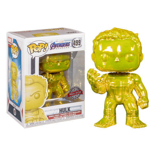 Халк с перчаткой бесконечности желтый хром (Hulk with Nano Gauntlet Yellow Chrome (Эксклюзив Walmart)) (preorder WALLKY P) из фильма Мстители: Финал