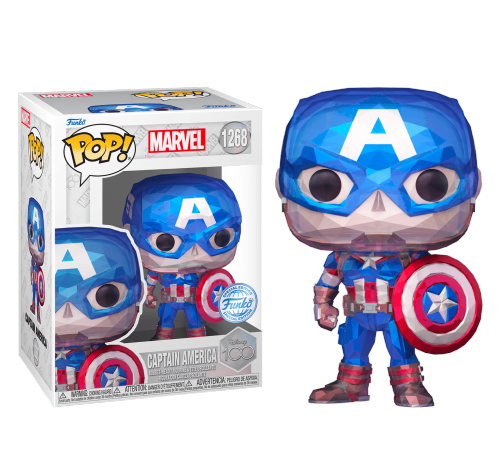 Капитан Америка ограненный (preorder WALLKY) (Captain America Facet (Эксклюзив Funko Shop)) из комиксов Марвел