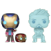 Голограмма Тони Старка и Морган в шлеме светящиеся (Hologram Tony Stark and Morgan Stark with Helmet GitD 2-pack со стикером (Vaulted) (Эксклюзив Pop-In-A-Box)) из фильма Мстители: Финал