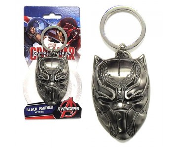 Black Panther Head Pewter Keychain Monogram из фильма Captain America: Civil War