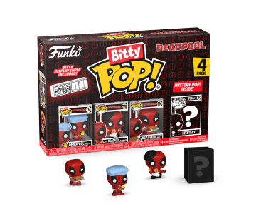 Deadpool Bathtime, Deadpool Flamenco, Deadpool Supper Hero and Mystery Bitty 4-pack (PREORDER MidDec24) из комиксов Deadpool