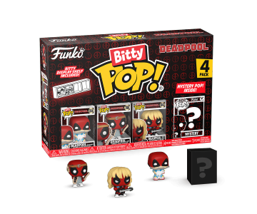 Deadpool Sleepover, Deadpool Larp, Deadpool Heavy Metal and Mystery Bitty 4-pack (PREORDER MidDec24) из комиксов Deadpool