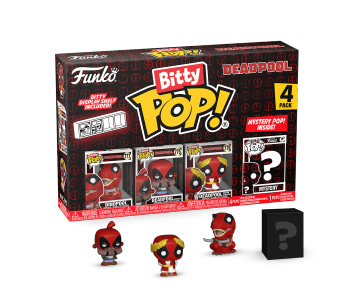 Dinopool, Deadpool Barista, Deadpool Roman Senator and Mystery Bitty 4-pack (PREORDER MidDec24) из комиксов Deadpool