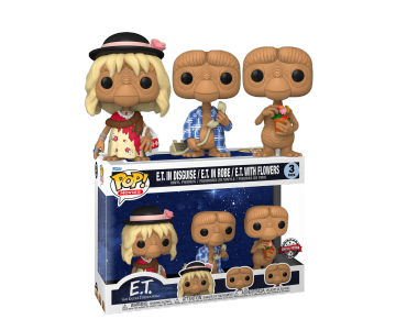 E.T with Flowers, Flannel Robe and Disguise 3-pack (preorder WALLKY) (Эксклюзив Walmart) из фильма E.T. The Extra-Terrestrial