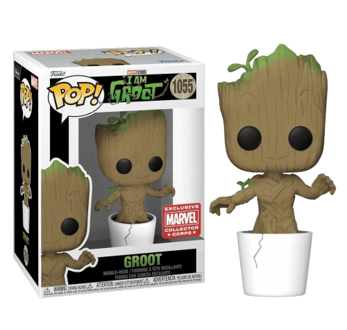 Грут с треснутым горшочком (Groot with Cracked Pot (Эксклюзив Marvel Collector Corps)) из мультсериала Я есть Грут