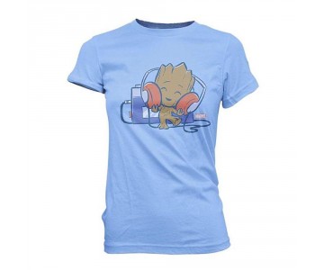 Groot with Tape Deck Super Cute Juniors T-Shirt (Размер M) из фильма Guardians of the Galaxy