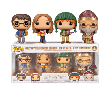 Holiday Harry Potter, Ron Weasley, Hermione Granger and Albus Dumbledore metallic 4-pack (preorder WALLKY) (Эксклюзив Barnes and Noble) из фильма Harry Potter