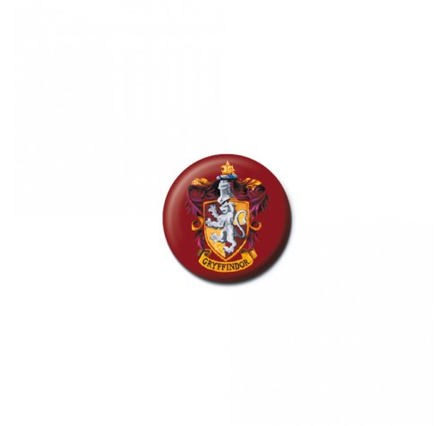 Значок Герб Гриффиндора (Gryffindor Crest Button Badge) из фильма Гарри Поттер