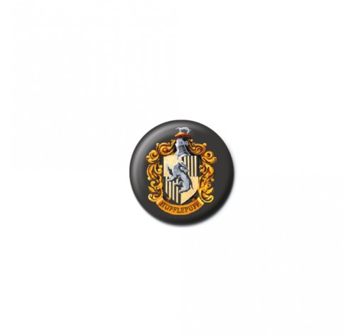 Значок Герб Пуффендуя (Hufflepuff Crest Button Badge) из фильма Гарри Поттер