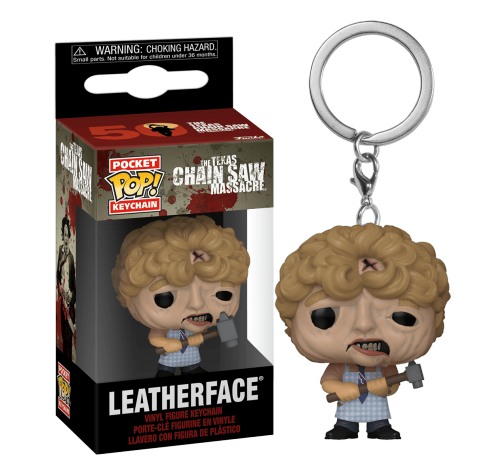 Кожаное лицо с молотком брелок (Leatherface with Hammer 50th Anniversary keychain) из фильма Техасская резня бензопилой