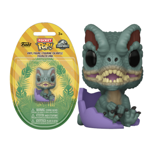 Дилофозавр детеныш 4 см (Dilophosaurus Hatchling Pocket Pop Easter Egg) из фильма Парк юрского периода