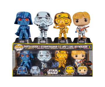 Darth Vader, Luke Skywalker, C-3PO and Stormtrooper Retro Series 4-pack (Эксклюзив Target) (preorder WALLKY) из фильма Star Wars