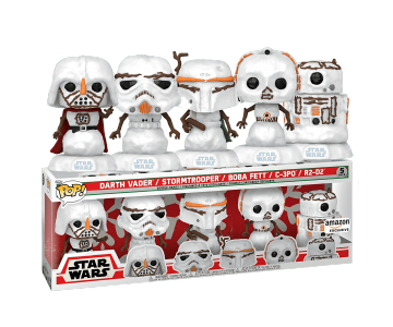 Darth Vader, Stormtrooper, Boba Fett, C-3PO and R2-D2 Holiday 5-pack со стикером (Эксклюзив Amazon) из фильма Star Wars