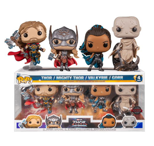 Тор, Могучий Тор, Горр и Валькирия (preorder WALLKY) (Thor, Mighty Thor, Gorr and Valkyrie 4-pack (Эксклюзив Walmart)) из фильма Тор: Любовь и гром