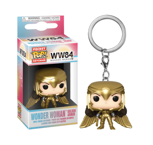 Чудо-женщина в золотой броне брелок (Wonder Woman Golden Armor Keychain) (preorder WALLKY) из фильма Чудо-женщина: 1984