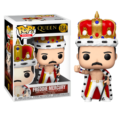 Фредди Меркьюри в королевской мантии и короне (Freddie Mercury King) (DAMAGE BOX) из группы Квин