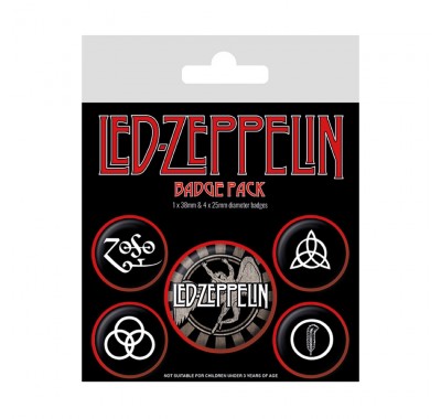 Лед Зеппелин символы (Led Zeppelin Symbols Badge Pack) из серии Музыканты