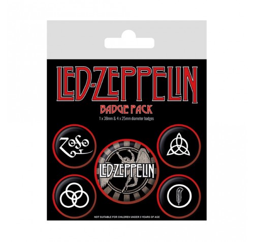 Лед Зеппелин символы (Led Zeppelin Symbols Badge Pack) из серии Музыканты