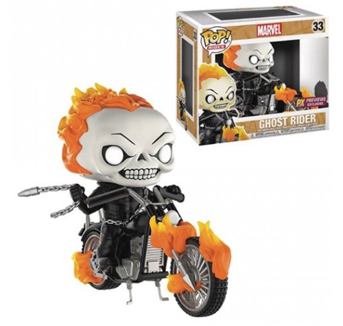 Призрачный гонщик на мотоцикле райд (Ghost Rider with Bike ride (Эксклюзив)) из комикcов Марвел