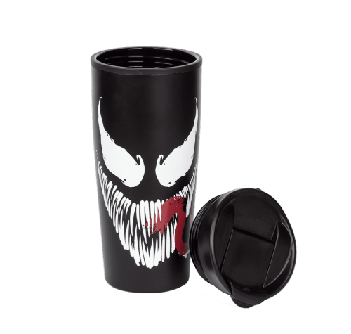 Дорожная кружка Веном (Venom Face Metal Travel Mug) из комиксов Марвел