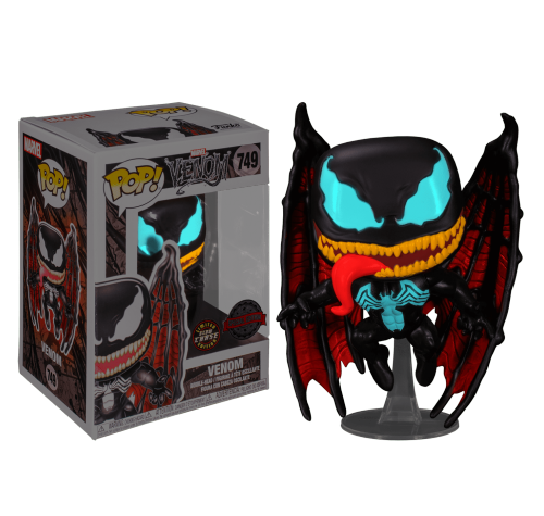 Веном с крыльями светящийся (Venom with Wings GitD (Chase, Эксклюзив Pop in a Box)) из комиксов Марвел