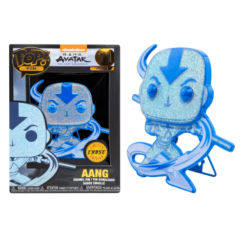 Аанг значок 10 см голубой блестящий (Aang Blue 4-inch Enamel Pin (Chase)) из мультсериала Аватар: Легенда об Аанге
