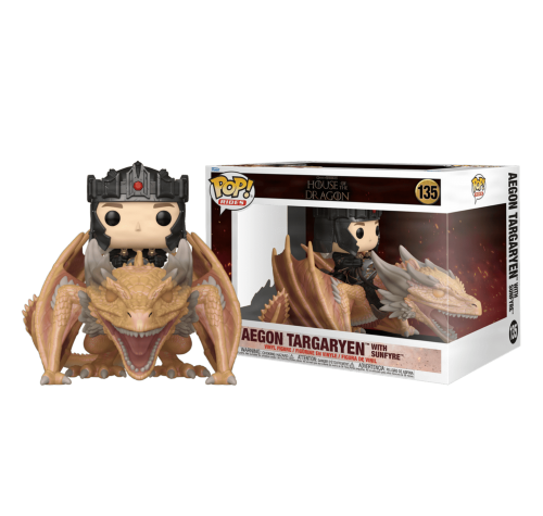 Эйегон Таргариен на драконе Солнечный Огонь (Aegon Targaryen with Sunfyre Rides) из сериала Дом дракона