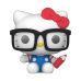 Хеллоу Китти в очках (Hello Kitty with Glasses Flocked (preorder WALLKY) (Эксклюзив FYE)) из серии Хеллоу Китти Санрио