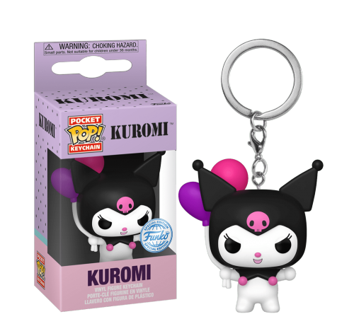 Куроми с шариками брелок (Kuromi with Balloons keychain (Эксклюзив Hot Topic)) (PREORDER EndNov24) из серии Санрио