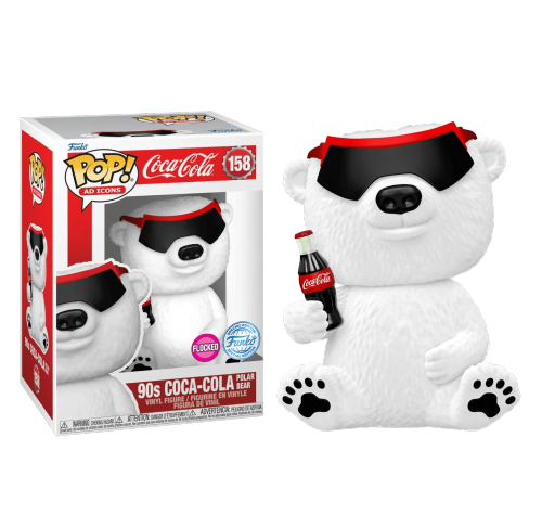 Кока-Кола Белый Медведь флокированный (Coca-Cola Polar Bear flocked (Эксклюзив Amazon)) из серии Маскоты