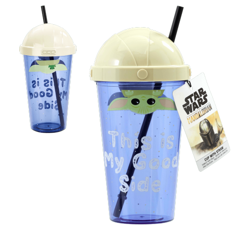 Дитя Малыш Йода стакан с трубочкой (The Child / Baby Yoda Cup with Straw This Is My Good Side) из сериала Звёздные войны: Мандалорец