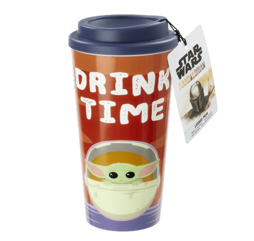 Дитя Малыш Йода дорожная кружка (The Child / Baby Yoda Plastic Lidded Mug Drink Time) из сериала Звёздные войны: Мандалорец