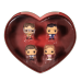 Джим, Дуайт, Пэм и Майкл мини-фигурки (preorder WALLKY) (Jim, Dwight, Pam and Michael Valentine’s Day Heart-Shaped Box Pocket Pop! 4-Pack (Эксклюзив Walmart)) из сериала Офис