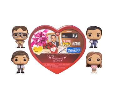 Jim, Dwight, Pam and Michael Valentine’s Day Heart-Shaped Box Pocket Pop! 4-Pack (preorder WALLKY) (Эксклюзив Walmart) из сериала The Office
