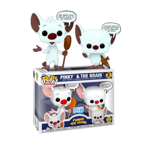 Пинки и Брейн светящиеся (Pinky and The Brain GitD 2-pack (PREORDER MidDec25) (Эксклюзив)) из мультика Пинки и Брейн