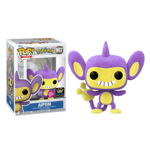 Эйпом флокированный со стикером (Aipom Flocked (Эксклюзив Specialty Series)) (preorder WALLKY) из сериала Покемон