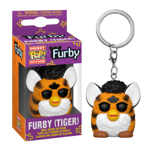 Ферби тигр брелок (Tiger Furby Keychain) (preorder WALLKY) из серии Хасбро Ретро Игрушки