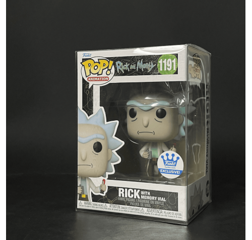Рик с флаконом памяти со стикером (Rick with Memory Vial (Эксклюзив Funko Shop)) из мультсериала Рик и Морти