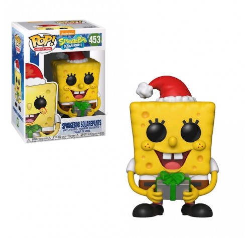 Губка Боб Квадратные Штаны с подарком (SpongeBob SquarePants Holiday) из мультика Губка Боб Квадратные Штаны