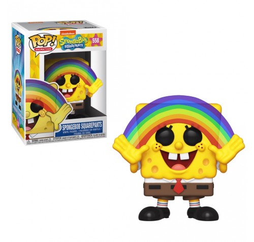 Губка Боб Квадратные Штаны с радугой (SpongeBob SquarePants with Rainbow) (preorder WALLKY) из мультика Губка Боб Квадратные Штаны