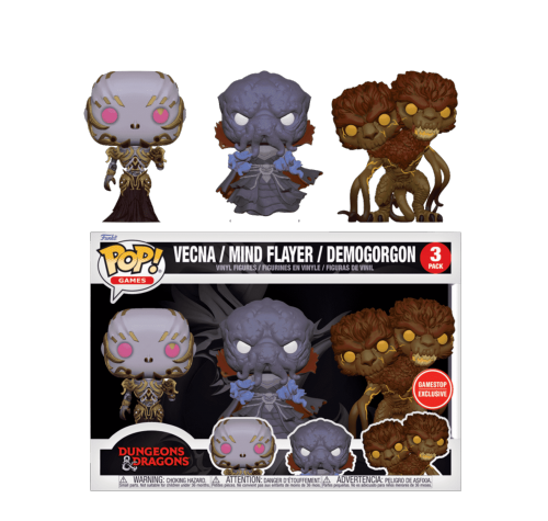 Векна, Истязатель Разума и Демогоргон (Vecna, Mind Flayer and Demogorgon 3-pack (PREORDER EndJuly24) (Эксклюзив GameStop)) из игры Подземелья и Драконы