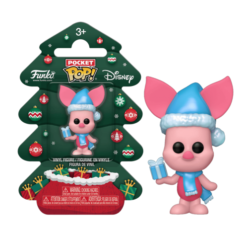 Пятачок праздничный мини 4 см (Piglet Holiday Pocket Pop!) (PREORDER MidNov25) из мультика Винни-Пух