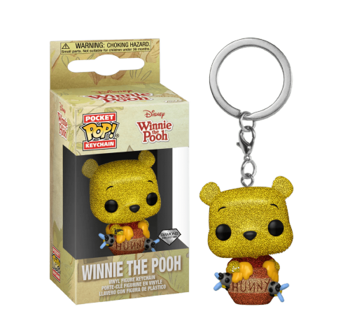 Винни-Пух в горшочке с медом блестящий брелок (PREORDER EndJuly24) (Pooh in Honey Pot Diamond Glitter keychain (Эксклюзив Hot Topic)) из мультика Винни-Пух