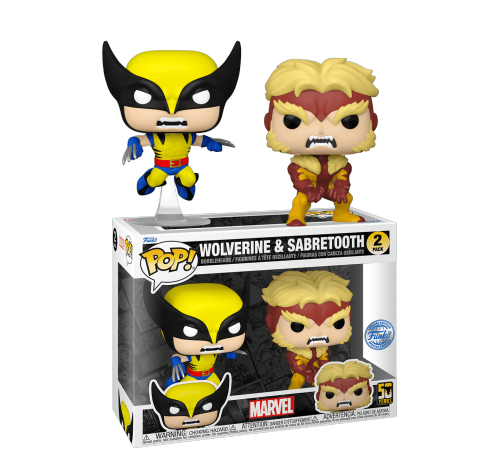 Росомаха и Саблезубый (Wolverine and Sabretooth 2-pack (preorder WALLKY) (Эксклюзив Funko Shop)) из сериала Люди Икс