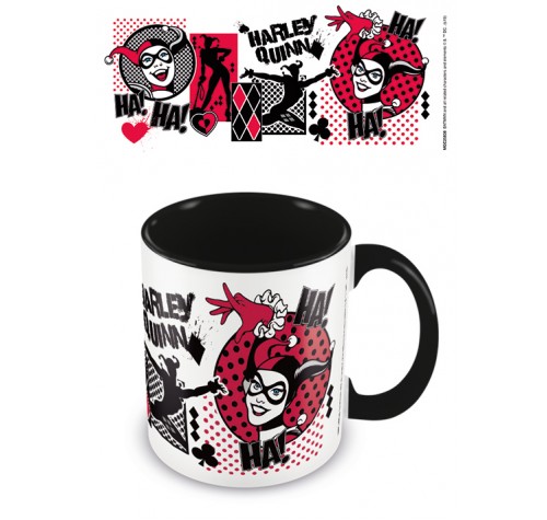 Кружка Harley Quinn (I Am Crazy For You) Black Coloured Inner Mug из комиксов DC Comics