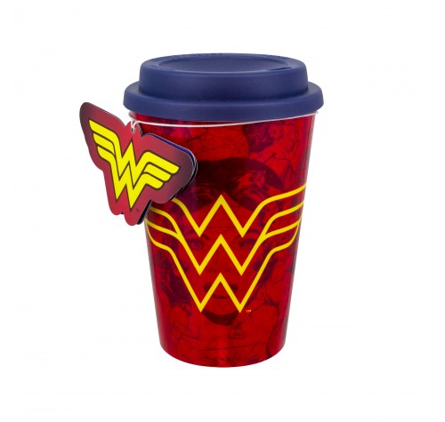 Кружка Red Wonder Woman Travel Mug из комиксов DC Comics